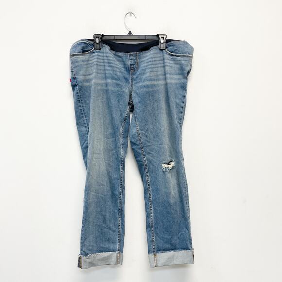 Isabel By Ingrid & Isabel Over Belly High Rise Straight Maternity Pants Size 14 - Picture 2 of 6